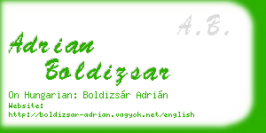 adrian boldizsar business card